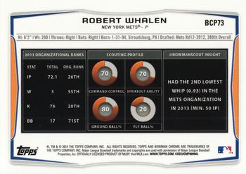 2014 Bowman Chrome - Prospects #BCP73 Robert Whalen Back