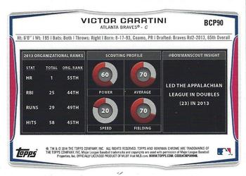 2014 Bowman Chrome - Prospects #BCP90 Victor Caratini Back