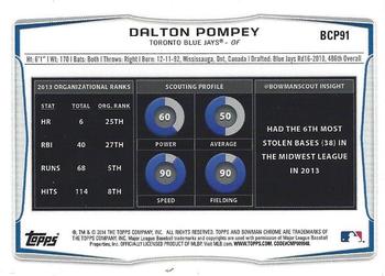 2014 Bowman Chrome - Prospects #BCP91 Dalton Pompey Back