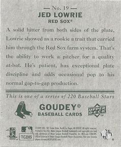 2009 Upper Deck Goudey - Mini Green Back #19 Jed Lowrie Back
