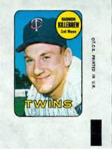 1969 Topps - Decals #NNO Harmon Killebrew Front