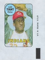 1969 Topps - Decals #NNO Luis Tiant Front