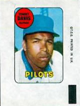 1969 Topps - Decals #NNO Tommy Davis Front