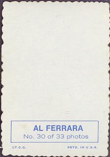 1969 Topps - Deckle #30 Al Ferrara   Back