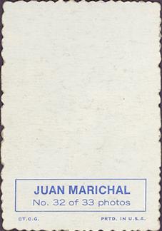 1969 Topps - Deckle #32 Juan Marichal   Back
