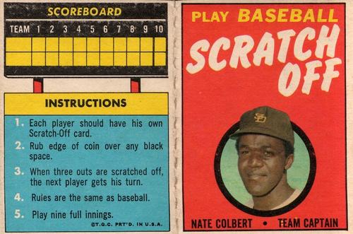 1970 Topps - Scratch-Offs #NNO Nate Colbert Front