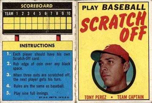 1970 Topps - Scratch-Offs #NNO Tony Perez Front