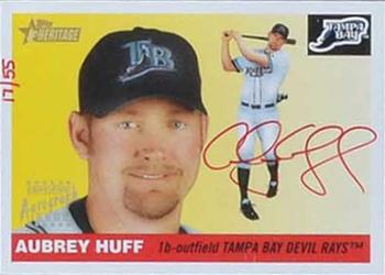 2004 Topps Heritage - Real One Autographs Red Ink #RO-AH Aubrey Huff Front