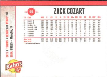 2014 Kahn's Cincinnati Reds #NNO Zack Cozart Back