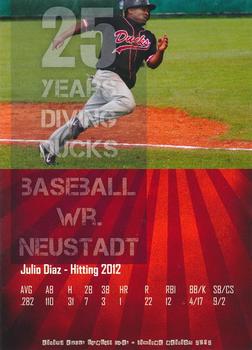 2012 Wiener Neustadt Diving Ducks #NNO Julio Diaz Back