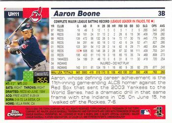 2005 Topps Chrome Updates & Highlights #UH11 Aaron Boone Back