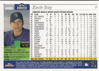 2005 Topps Chrome Updates & Highlights #UH80 Zach Day Back