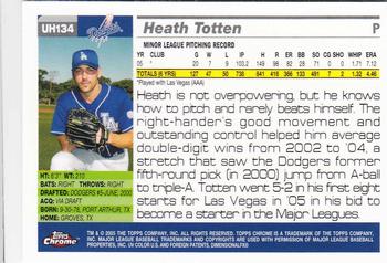 2005 Topps Chrome Updates & Highlights #UH134 Heath Totten Back