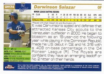 2005 Topps Chrome Updates & Highlights #UH174 Darwinson Salazar Back