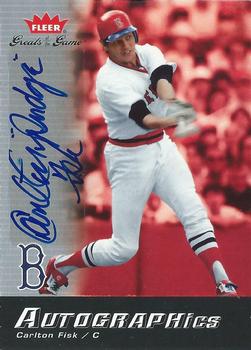 2006 Fleer Greats of the Game - Autographics #GG-CF Carlton Fisk Front