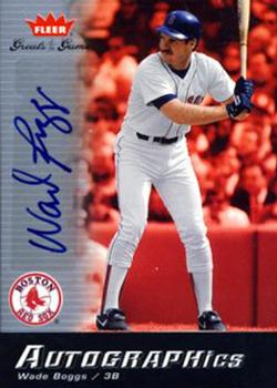 2006 Fleer Greats of the Game - Autographics #GG-WB Wade Boggs Front