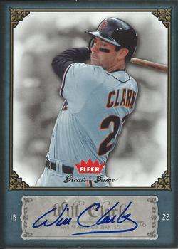 2006 Fleer Greats of the Game - Autographs #97 Will Clark Front