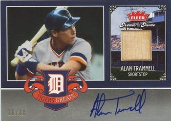 2006 Fleer Greats of the Game - Tigers Greats Autograph Memorabilia #DET-AT Alan Trammell Front