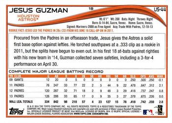 2014 Topps Update - Red Foil #US-44 Jesus Guzman Back