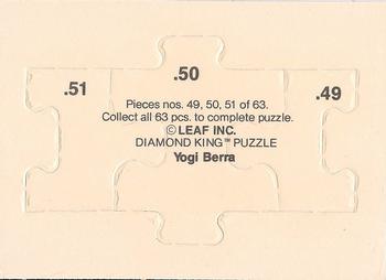 1990 Leaf - Yogi Berra Puzzle #49-51 Yogi Berra Back