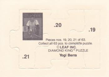 1990 Leaf - Yogi Berra Puzzle #19-21 Yogi Berra Back