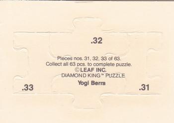 1990 Leaf - Yogi Berra Puzzle #31-33 Yogi Berra Back