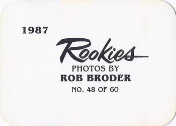 1987 Broder Rookies (unlicensed) #48 Terry Mulholland Back