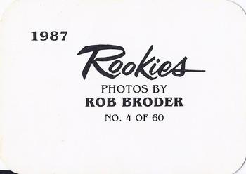 1987 Broder Rookies (unlicensed) #4 Bo Jackson Back