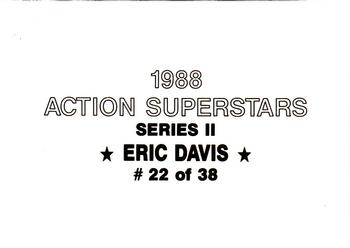 1988 Action Superstars (38 cards, unlicensed) #22 Eric Davis Back