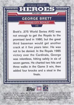 2014 Topps Update - World Series Heroes #WSH-GB George Brett Back