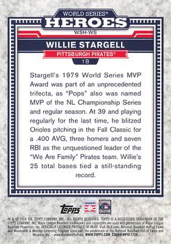 2014 Topps Update - World Series Heroes #WSH-WS Willie Stargell Back