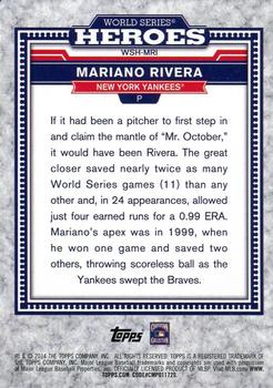 2014 Topps Update - World Series Heroes #WSH-MRI Mariano Rivera Back