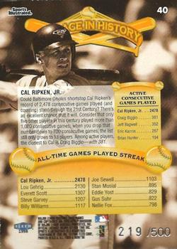 1998 Sports Illustrated Then and Now - Extra Edition #40 Cal Ripken Jr. Back