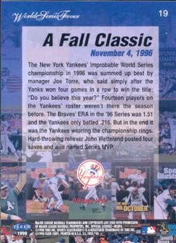 1998 Sports Illustrated World Series Fever #19 1996 World Series Back