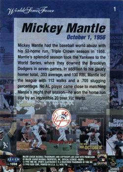 1998 Sports Illustrated World Series Fever #1 Mickey Mantle Back