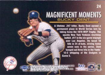 1998 Sports Illustrated World Series Fever #24 Bucky Dent Back