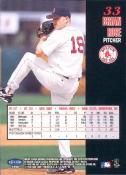 1998 Sports Illustrated World Series Fever #33 Brian Rose Back
