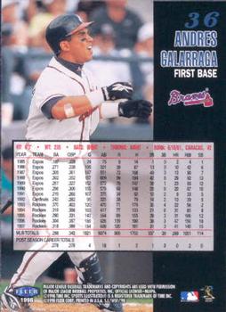 1998 Sports Illustrated World Series Fever #36 Andres Galarraga Back
