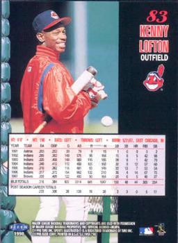 1998 Sports Illustrated World Series Fever #83 Kenny Lofton Back