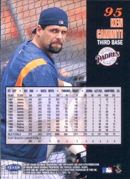 1998 Sports Illustrated World Series Fever #95 Ken Caminiti Back