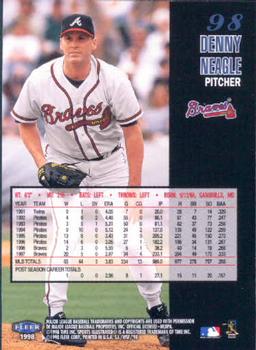 1998 Sports Illustrated World Series Fever #98 Denny Neagle Back