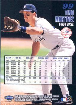 1998 Sports Illustrated World Series Fever #99 Tino Martinez Back