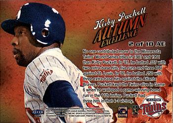 1998 Sports Illustrated World Series Fever - Autumn Excellence #2 AE Kirby Puckett Back