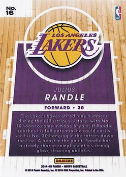 2014-15 Hoops - Faces of the Future #16 Julius Randle Back