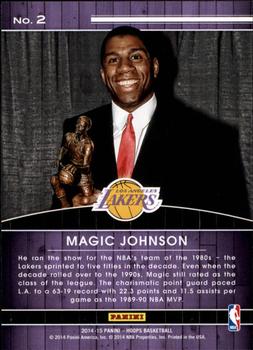 2014-15 Hoops - High Honors #2 Magic Johnson Back