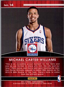 2014-15 Hoops - High Honors #14 Michael Carter-Williams Back