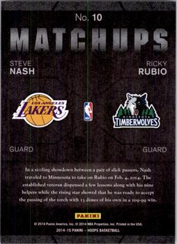 2014-15 Hoops - Matchups #10 Ricky Rubio / Steve Nash Back