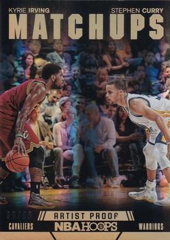2014-15 Hoops - Matchups Artist's Proof #14 Kyrie Irving / Stephen Curry Front