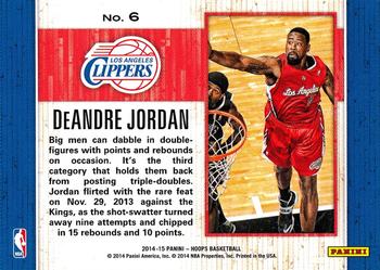 2014-15 Hoops - Moments of Greatness #6 DeAndre Jordan Back