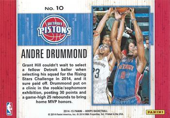2014-15 Hoops - Moments of Greatness #10 Andre Drummond Back
